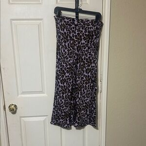 Urban Outfitters Animal Print Skirt in Purple and Black